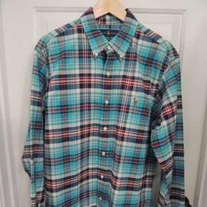 Ralph Lauren Men's L Plaid Button Down